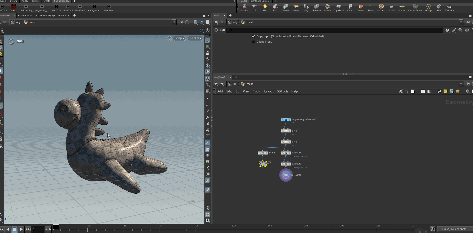 Houdini Python Panel tabs