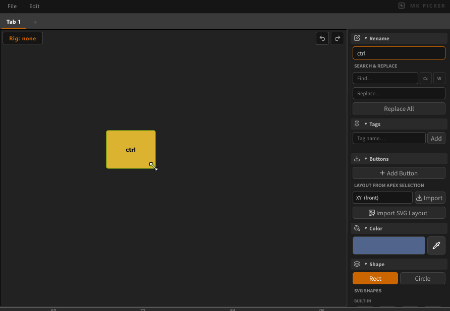 Resizing buttons